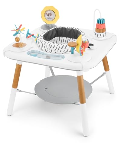 Skip Hop Discoverosity Montessori-Inspired 3-Stage Activity Center & Play Table for Baby Ages 4m+, Includes Mirror, Rattles, Teethers